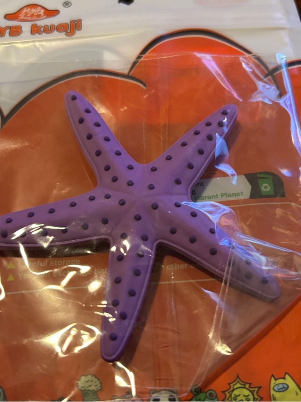 Purple Starfish Bogg bag charm